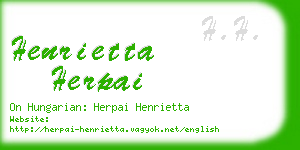 henrietta herpai business card